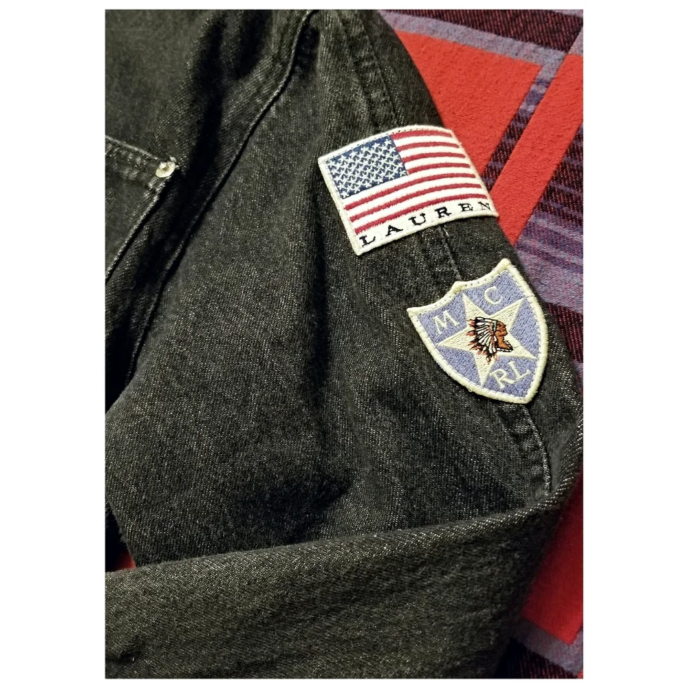 ☆EXTREMELY RARE☆ RALPH LAUREN COUNTRY EMBROIDERED DENIM JACKET- WOMEN SI… - Picture 8 of 10
